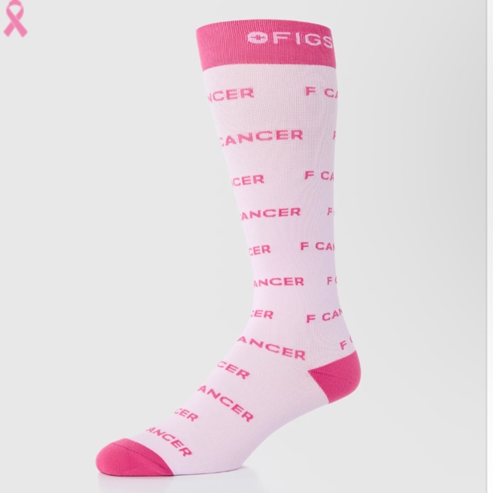 FIGS NWOT F Cancer Compression Socks We’ve Got You Small Pink